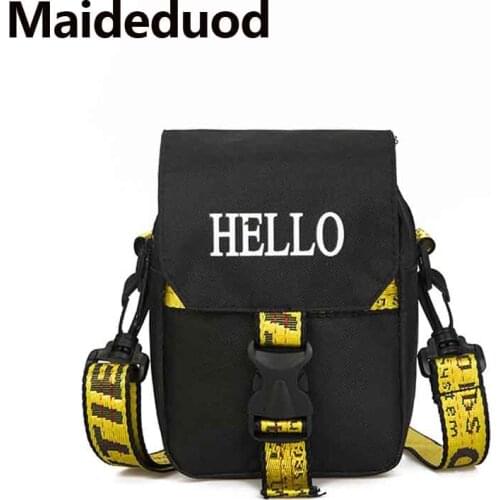 Maideduod New Fashion Men and Women Single shoulder Bag tide Lovers hip-hop canvas postage bag satchel Free shipping