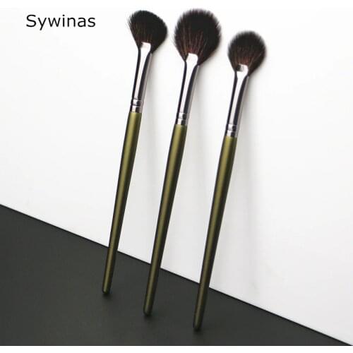 Sywinas Fan Makeup Brushes Top Goat Hair High Quality Eye Shadow Blender Contour Highlighter Eyebrow Eyeshadow Make Up Brush