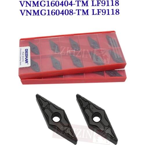 10pcs VNMG160404 VNMG160408 TM LF9018 LF9118 100% original DESKAR Carbide Insert Cutter tool CNC Lathe Turning Tool For Steel