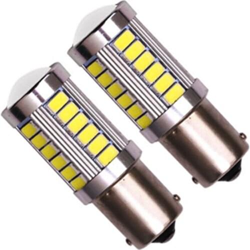 WTS 100pcs wholesale 1156 33SMD LED ba15s Auto tail Lamp Car Bulb 6000K 5630 LED Chip white red Reverse Light yellow turn lamp