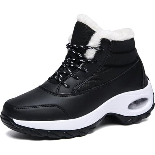 Women Winter Snow Boots Warm Lightweight Slip On Flat Platform Lace Up Ladies Womens casual Shoes New Ankle Boots Female