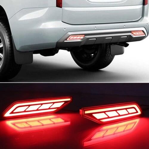 1 Pair LED Rear Fog Lamp for Mitsubishi Pajero Montero Sport 2018-2020 Car LED Bumper Light Brake Light Reflector