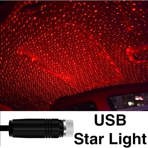 1PCS Mini LED Car Roof Star Night Light USB Decorative Lamp Projector Adjustable Atmosphere Home Ceiling Decor car Light USB 5v