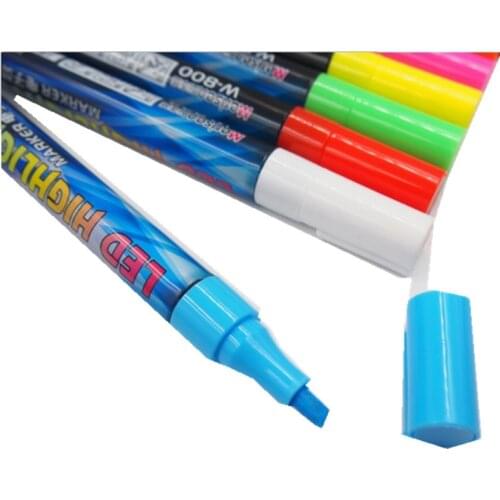 2021 New 1Pc LED Highlighter Marks Pen Queen Bee Marker Pen 135mm*4mm 4Colors Optional Bevel Nib Paintbrush Beekeeping Tools