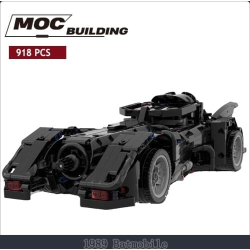 1989 Batmobile Creator MOC Building Block Supercar Model Bat Movie Vehicle Figures Bricks Kids Toy Gifts 918 Pcs