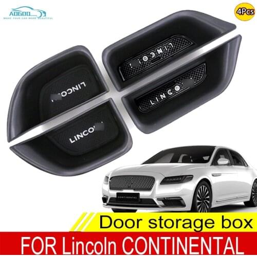 4Pcs Car Front Rear Door Handrail Sort Out Storage Box For Lincoln CONTINENTAL Auto Interior Decoration Accessories