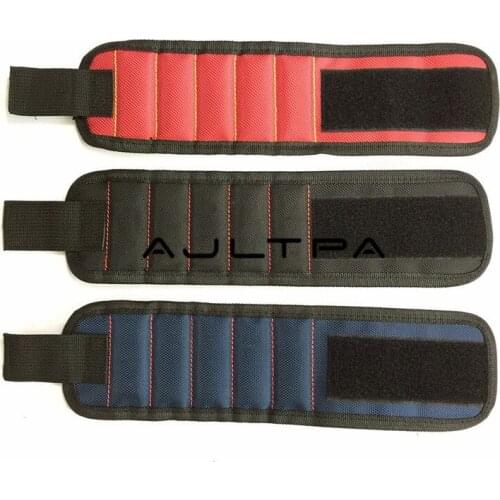 100Pcs High Quality Magnetic Wristband Bracelet 10 Strong Magnets Tool Bag Electrician Wrist Bag For Holding Screws Drill