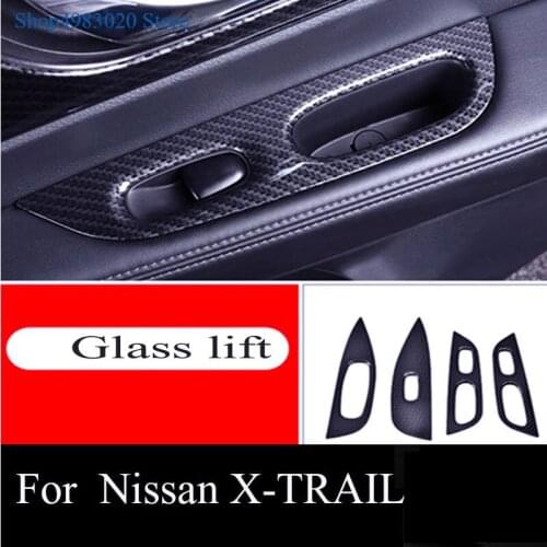 ABS For Nissan X-Trail T32 Rogue 2014-2018 Car Door and window glass lifting switch cover trim Chrome Accessories Styling