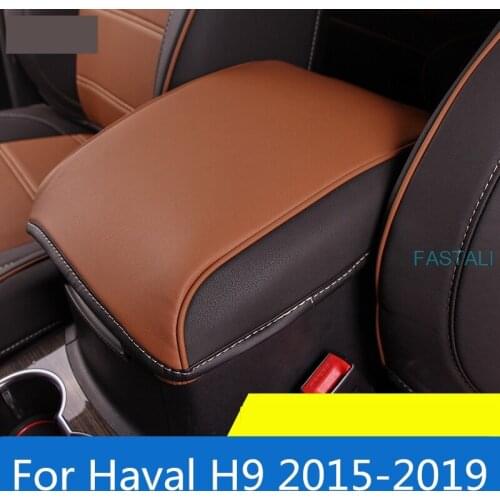 For Haval H9 2015-2019 Car armrest box leather case armrest box cover decorative protection leather cover car adorn supplies