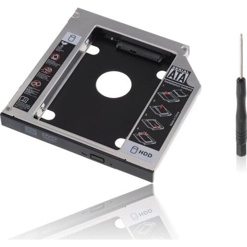 Bevigac 2nd 2.5Inch 12.7mm For DVD CD-ROM HP Dell Acer BenQ ASUS Lenovo HDD SSD Hard Drive Disk Caddy Case Adapter SATA to SATA