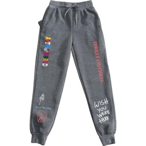 New Travis Scott Pants Women Men High Quality Print Jogging Street Clothing Men Sweatpants Pants Jogging