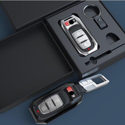 Remote Smart Key Shell Case For AUDI A3/A4/A6L Q5 / Q7 / S3 / RS8 Zinc Alloy Protection Key Shell Accessories Smart Cover Case