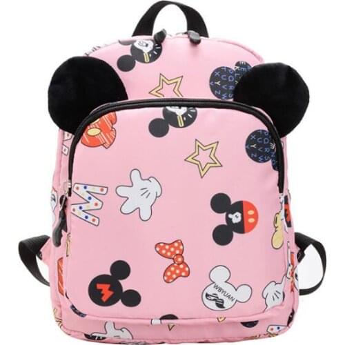 Disney Childrens Backpack Baby Kindergarten Cute Animal Cartoon Minnie Kids Mickey mouse bag for school