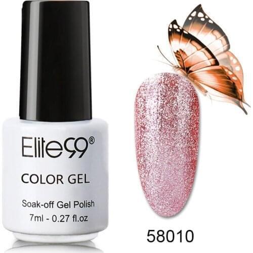 Elite99 7ml Shimmer Platinum UV Gel Nail Polish Hybrid Nail Glitter Sequin Neon Nail Gel Vernis Semi Permanent Enamel Gel Paint