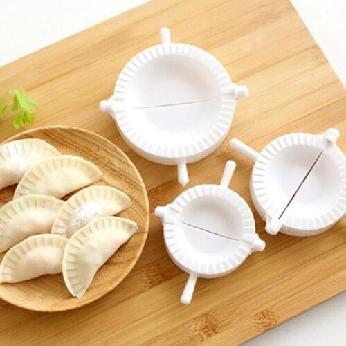 Dumpling Maker Gyoza Mold Dumpling Mould Dough Press 3 Size Ravioli Dough Pastry Pie White Color LX1703