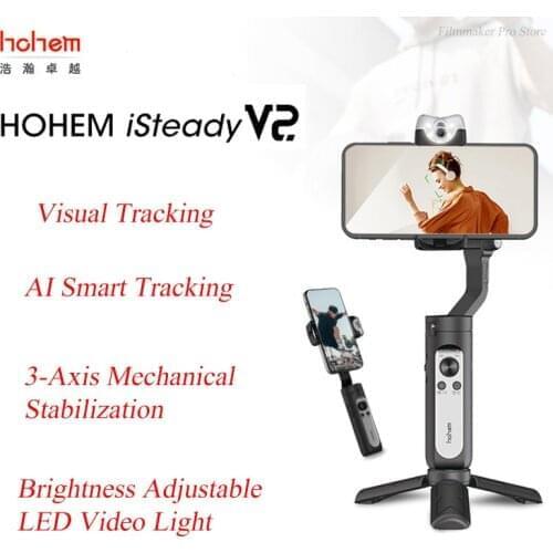 Hohem iSteady X V2 V 2 3 Axis Handheld Stabilizer Face Tracking Selfie Stick for iPhone Smartphone Action Camera gopro
