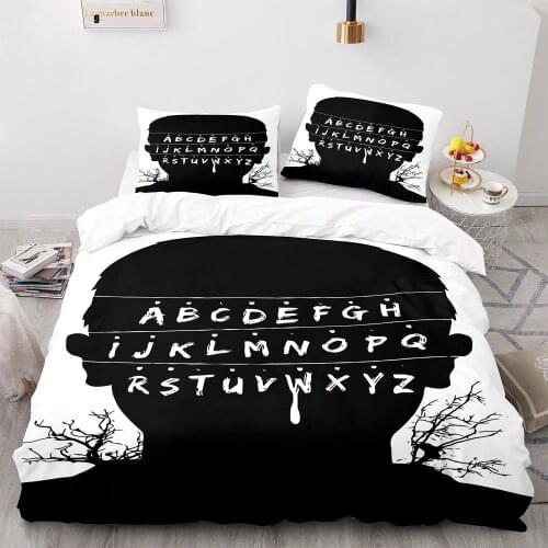 Stranger Things Bedding Set Single Twin Full Queen King Size Stranger Things Bed Set Childrens Kid Bedroom Duvetcover Sets 002