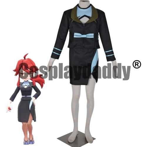 Lorelei Halloween Outfit Suit Pocket Monsters Indigo Elite Four Trainer Game Dress Set Cosplay Costume F006