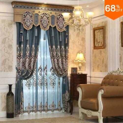Best Luxury curtain decoration Green Blue Style Polis Brand Designer William Charms Extreme Blackout Drapery new! curtains