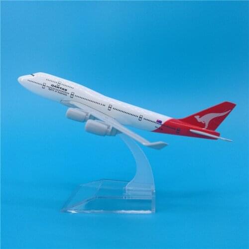 1:400 Scale 16cm Qantas Airways Airlines Boeing B747 Airplane Model Display Metal Alloy Plane Kids Gift Collectible