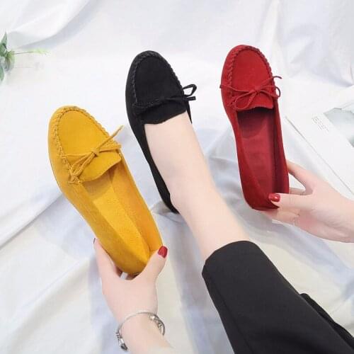 35-43 Fashionable and comfortable lining womens flat-bottom lazy womens shoes round toe all-match womens running shoes