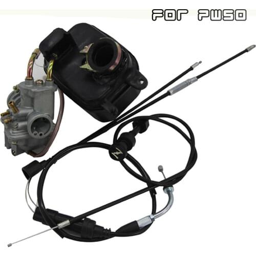 Motorcycle Carburetors Carby Air Filter Throttle Cable Choke Cable for Yamaha PeeWee PW50 PW 50 PY50 YZinger 50 YZINGER BIKE