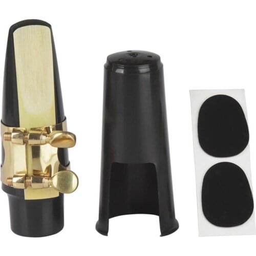 5pcs Set Saxophone Mouthpiece+Clip+Clip Cap+Reed+Dental Pad for Alto/Tenor/Soprano Sax Musical Instrument Accessories