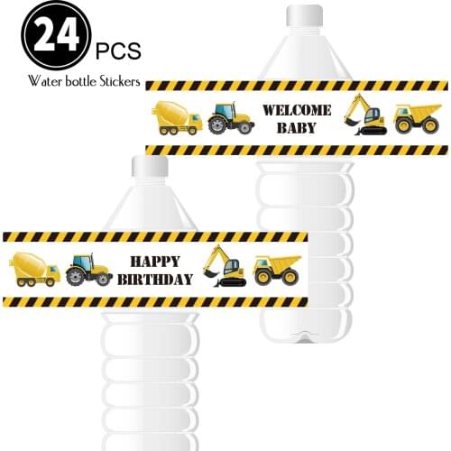 Baptism Gender Revealed Water Bottle Cartoon Sticker Birthday Party Theme Party Decorations Baby Shower