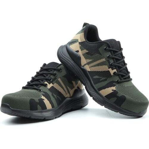 Indestructible Shoes Mens Safety Work Shoelaces Steel Toe Cap Puncture-proof Boots Lightweight Breathable Sneakers Non-slip