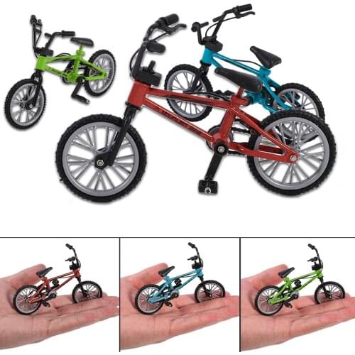 New OCDAY Green fingerboard bicycle Toys Simulation Alloy Finger bmx Bikes Children Mini Size With Brake Rope Gift drop shipping
