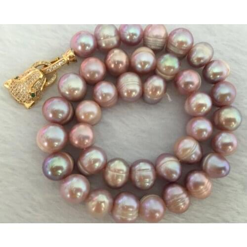 12 -13mm south sea baroque lavender pearl necklace 18"