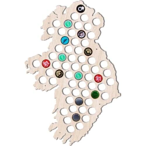Personalized Ireland Beer Cap Map Irish Sign Wooden Hanging Map Best Mens Gifts Ireland Beer Cap Holder Beer Cap Display Board