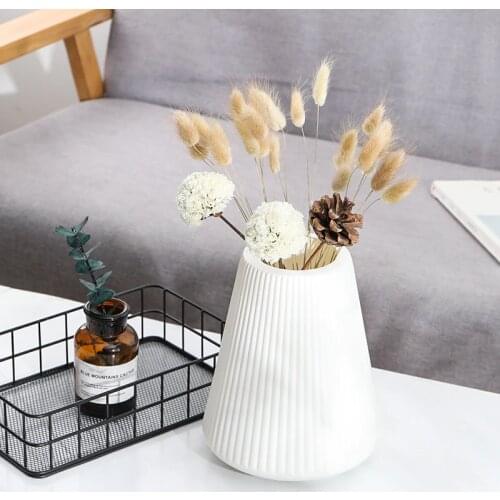 European-Style Plastic Vase Shatterproof Anti-Ceramic Modern Minimalist Flower Arrangement Ornament Unbroken Wedding Home Decor