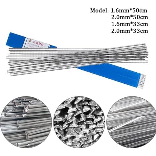1.6/2.0mmx33/50cm Universal Aluminium Flux Cored Weld Wire Easy Melt Welding Rods for Aluminum Welding No Need Powder