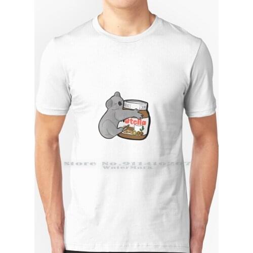 Koala With Nutella Jar T Shirt 100% Pure Cotton Koala Koala Funny Koala Koala With Chocolate Nutella Koala With Nutella Animal