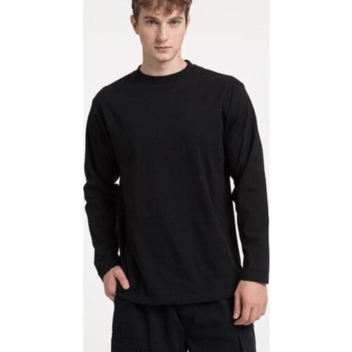 S-5XL Oversize Japan Style 100% Cotton Long Sleeve Loose T Shirt Men And Women White Black Bottomed Tops Casual Pullover Jumper