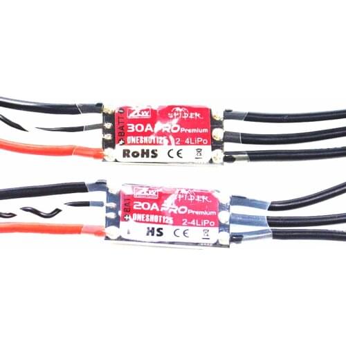 ZTW Spider PRO Premium 30A 20A 2-4S ESC NO BEC for RC Racing Drone Quacopter