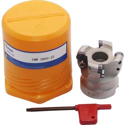 1pcs EMR 5R 50 22 4T EMR 5R 63 22 4T Face Mill Holder with 10pcs Round Insert RPMW1003 Milling Cutter Indexable Mill Tool Set