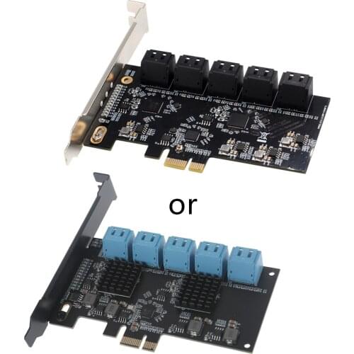 10 Ports PCI-E to SATA 3.0 Expansion Card for Desktop PC Support Windows 10/8.1