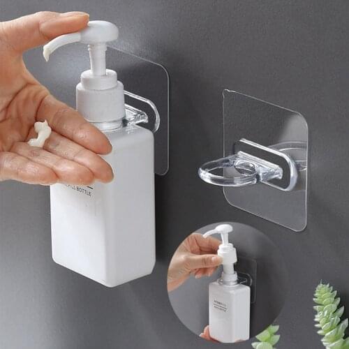 2/4PCS Multifunctional Round Hooks Strong Self Adhesive Door Wall Hangers Hooks Transparent Wall Storage Sucker for Household