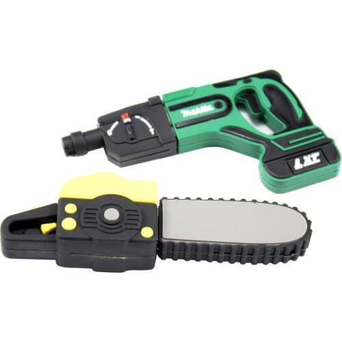 Cartoon Chainsaw drill model usb2.0 4GB 8GB 16GB 32GB 64GB pen drive USB Flash Drive creative gift Stick Pendrive