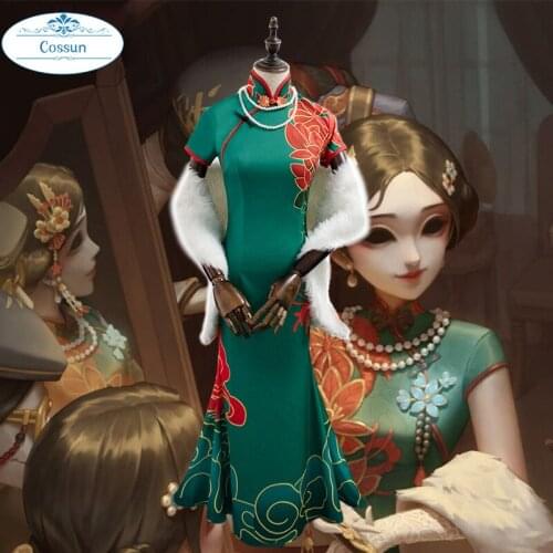 Game Identity V Auntee Thirteen Crimson Michiko Cosplay Costume Women Fancy Cheongsam Halloween Carnival Uniforms Elegant Dress