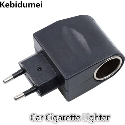 Kebidumei EU US Plug High Quality Car Cigarette Lighter Adapter Converter 220V Wall Power Portable AC To DC 12V