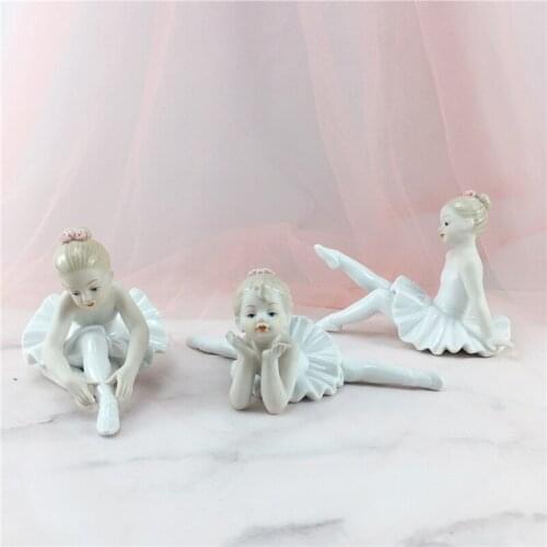 Ceramic White Ballerina statue interior nordic creative art statue sweet home wedding room decoration accessories