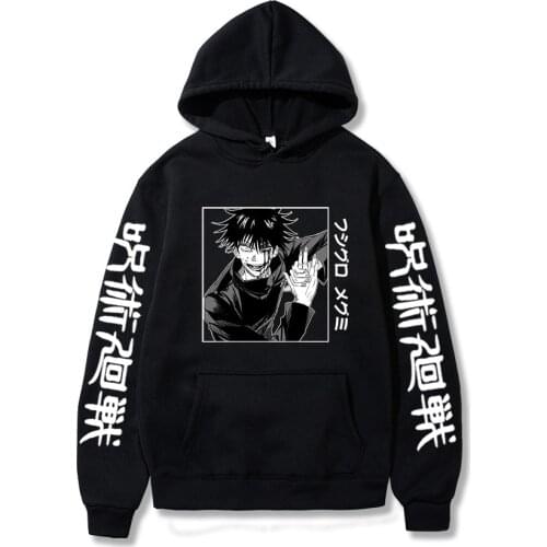 Cool Anime Hoodie Jujutsu Kaisen Fushiguro Megumi Manga Hoodies Man Women Pullover Fleece Sweatshirt Harajuku Dropship Clothes