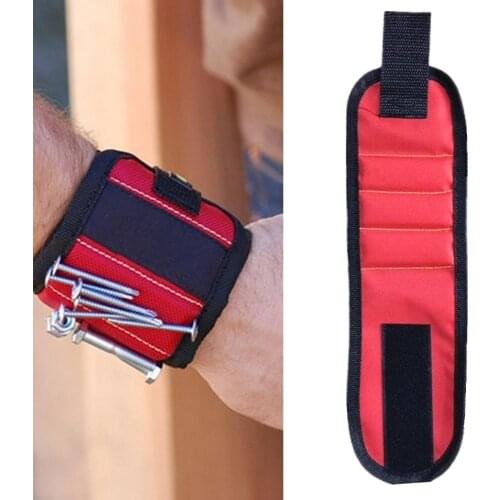 Magnetic Wristband Hand Wraps Tool Bag Adjustable Electrician Wrist Screws Nails Drill Holder Belt Bracelet Outdoor Multi Tools