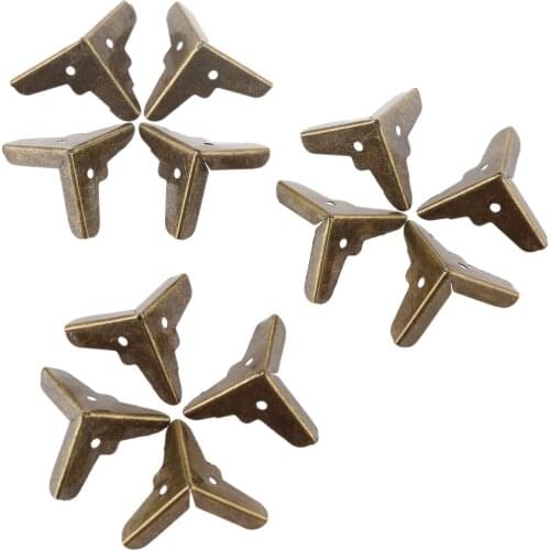 4pcs Iron Decorative Corner Protectors 20mm Jewelry Wine Gift Box Wooden Case Corner Protector Box Furniture Hardware