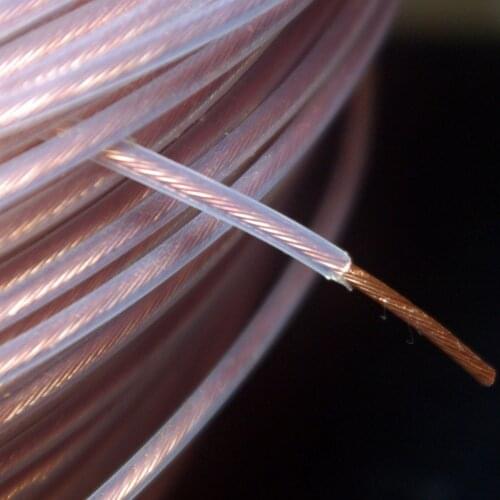 Monocrystalline copper wire audio cable speaker wire outer diameter 2.8mm Telflon jacket power cord
