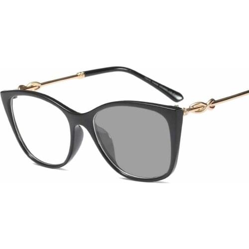 Brand fashion women sun photochromic reading glasses retro cat luxury round glasses frame optical glasses NX