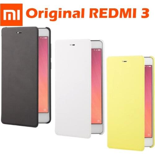 Original Xiaomi Redmi 3 Flip Case luxury Flip PU Leather Cover Phone Back Cover Shell Funda for Xiaomi Redmi 3 5.0" Cover